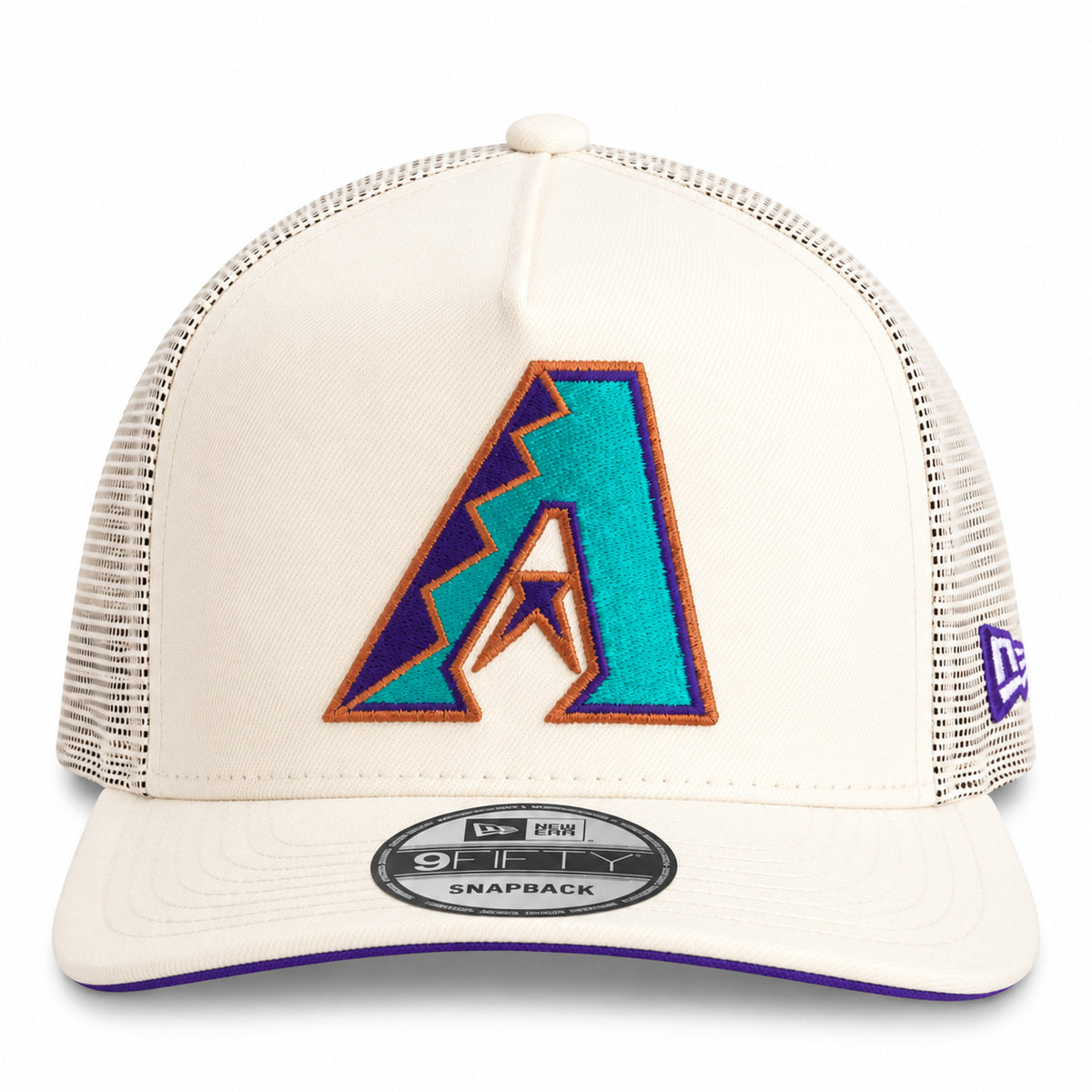 MLB Arizona Diamondbacks New Era Cooperstown A Trucker 9FIFTY A-Frame Snapback Hat- Cream