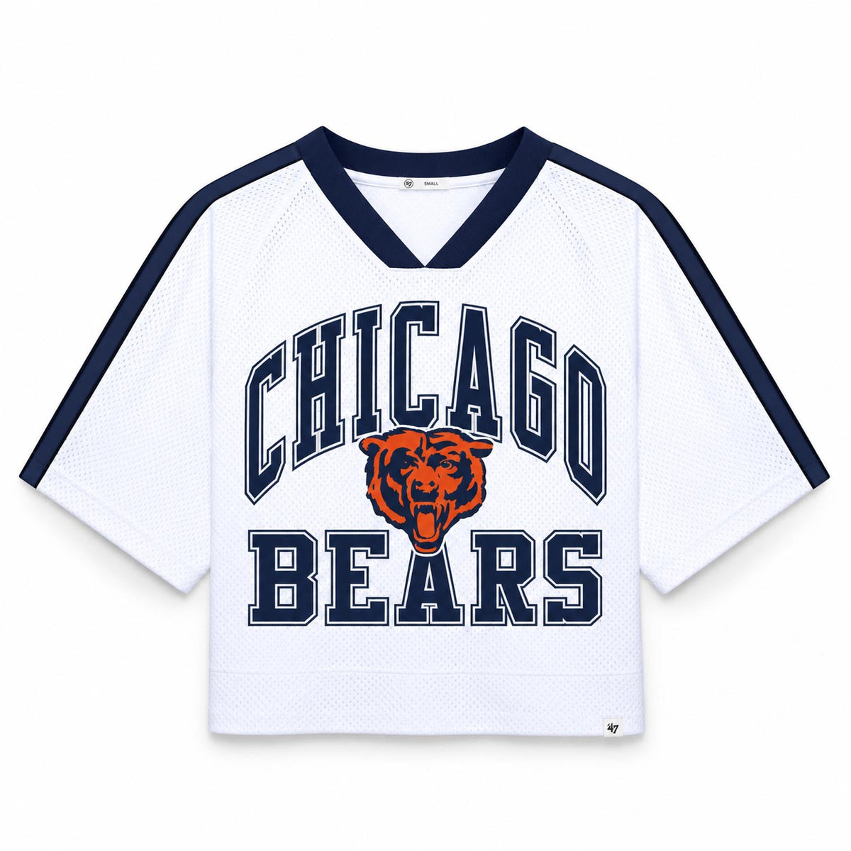 NFL Chicago Bears Women's '47 Big Arch Drop Needle Raglan T-Shirt- White