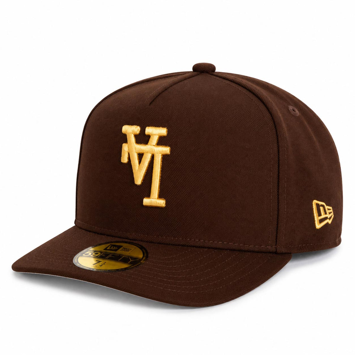 MLB Los Angeles Dodgers New Era Gold Digger 59FIFTY A-Frame Fitted Hat- Brown