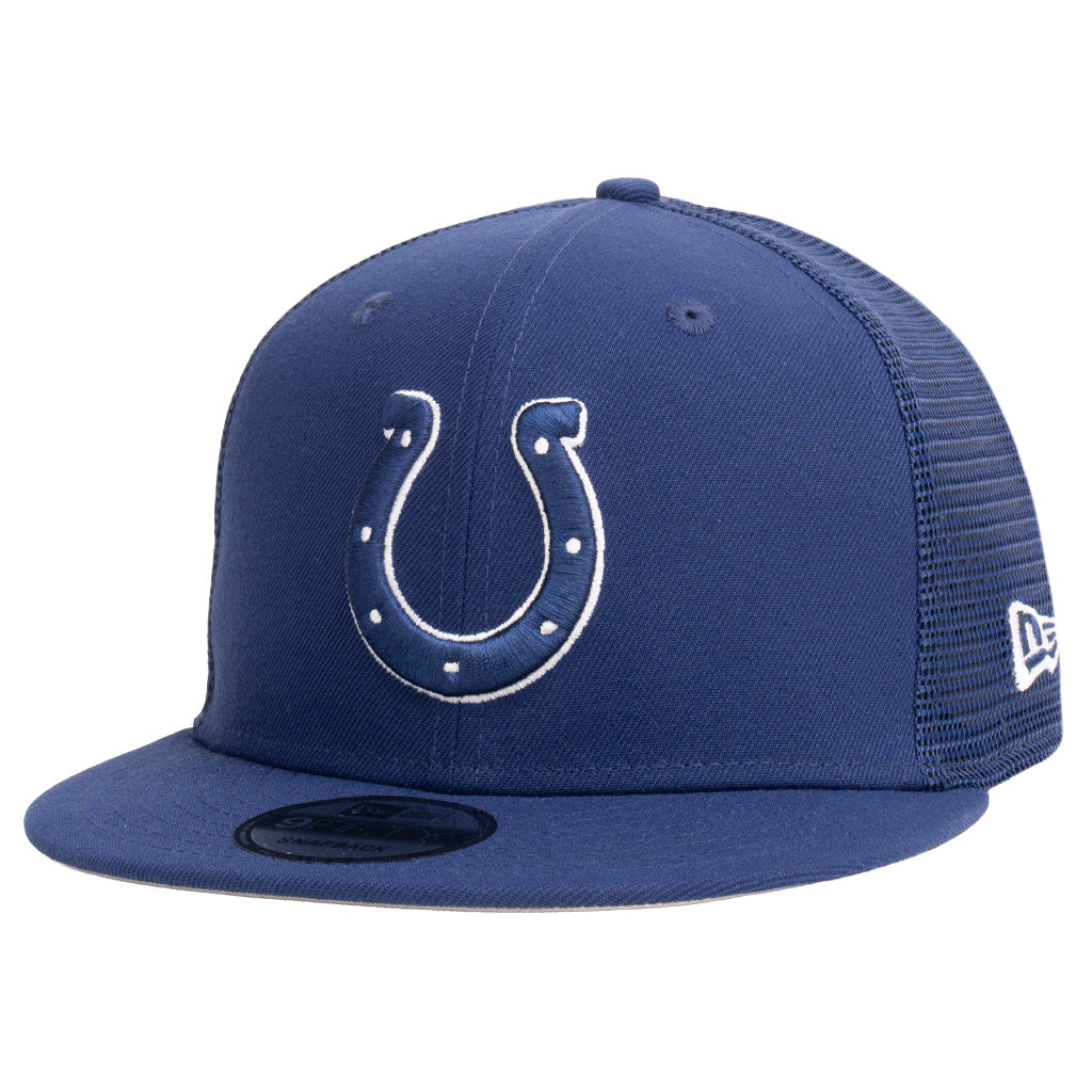 NFL Indianapolis Colts New Era Shadowline 9FIFTY Snapback Trucker Hat - Blue