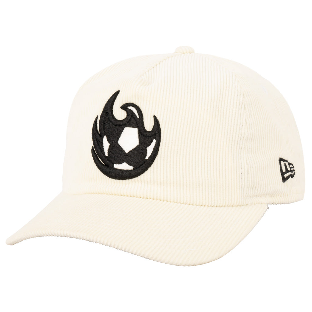 Phoenix Rising New Era Black Logo Corduroy 9TWENTY Snapback Hat - Cream