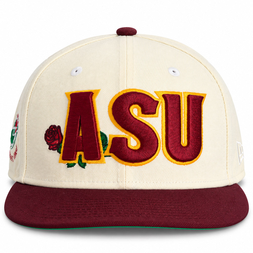 NCAA Arizona State Sun Devils New Era NCAA Arizona State Sun Devils New Era Roses 9SEVENTY Stretch-Snap Hat- Cream