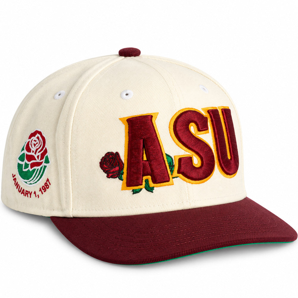 NCAA Arizona State Sun Devils New Era NCAA Arizona State Sun Devils New Era Roses 9SEVENTY Stretch-Snap Hat- Cream