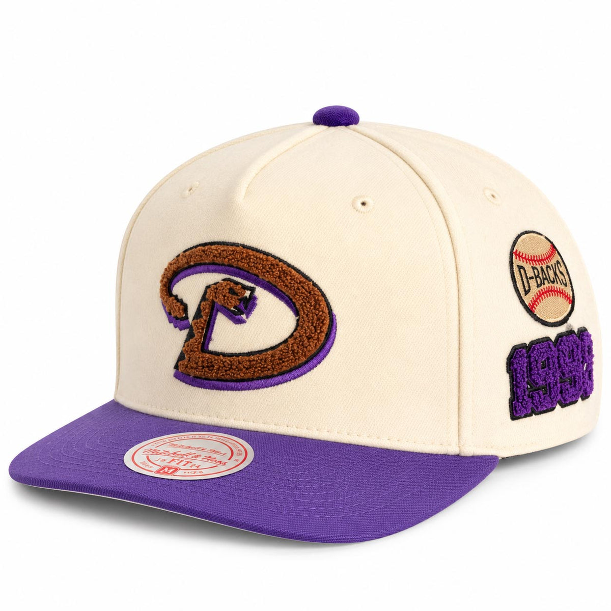 MLB Arizona Diamondbacks Mitchell & Ness Cream Team Pro Snapback Hat- Cream