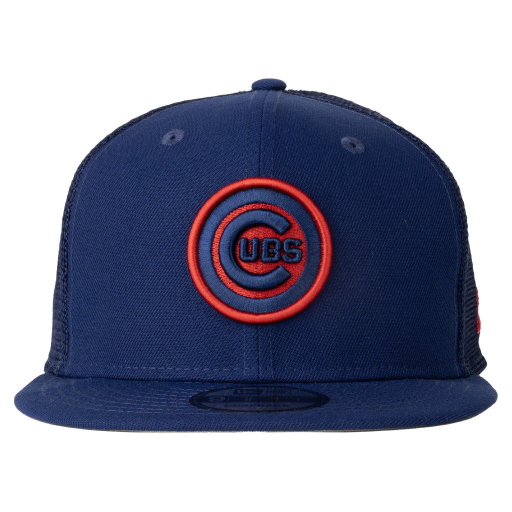MLB Chicago Cubs New Era Shadowline 9FIFTY Snapback Trucker Hat - Blue