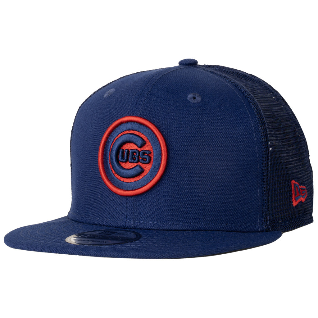 MLB Chicago Cubs New Era Shadowline 9FIFTY Snapback Trucker Hat - Blue