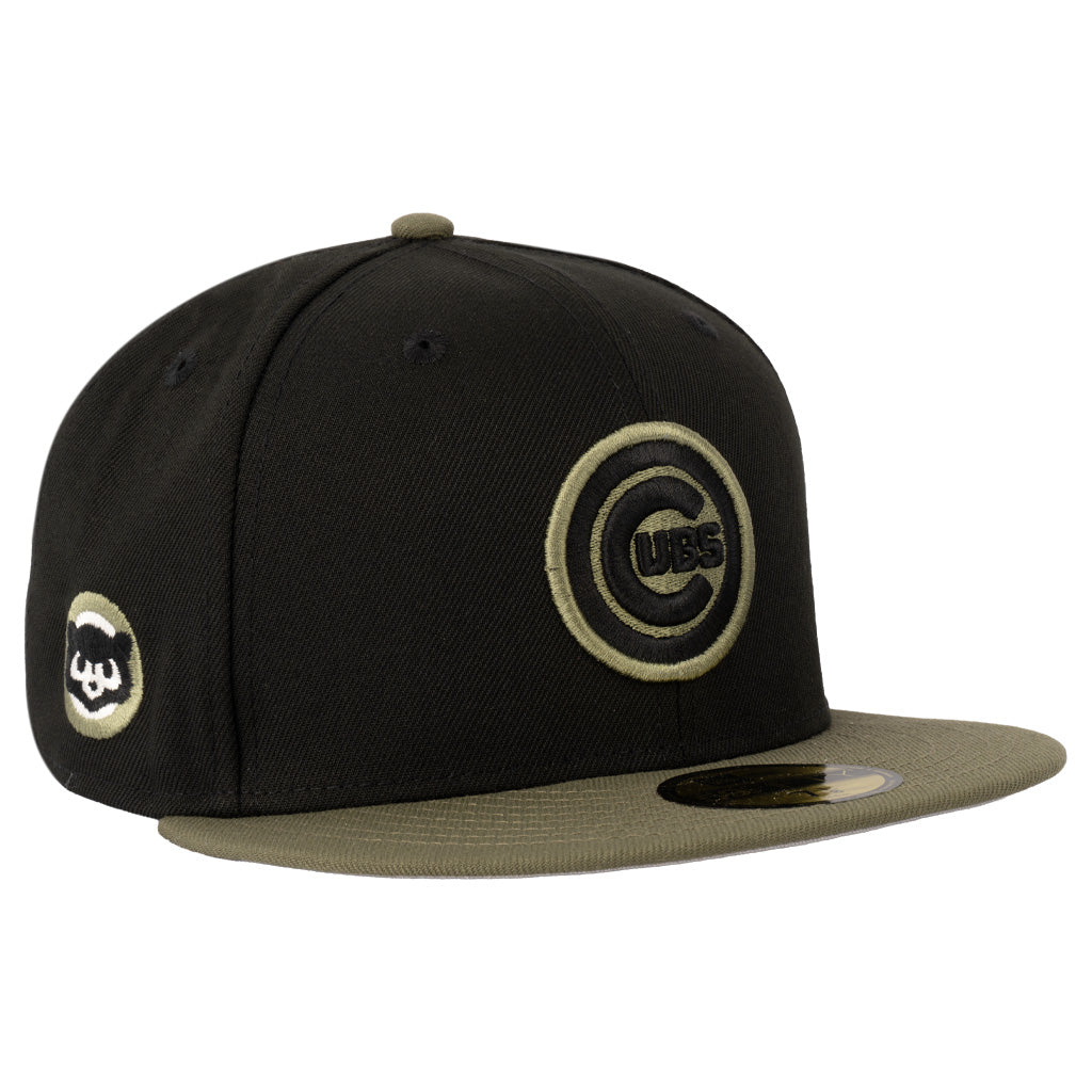 MLB Chicago Cubs New Era Midnight Jungle 59FIFTY Fitted Hat - Black