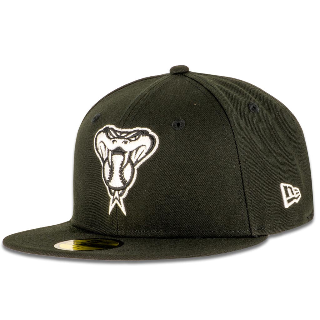MLB Arizona Diamondbacks New Era Snakehead Black and White 59FIFTY Fitted Hat - Black
