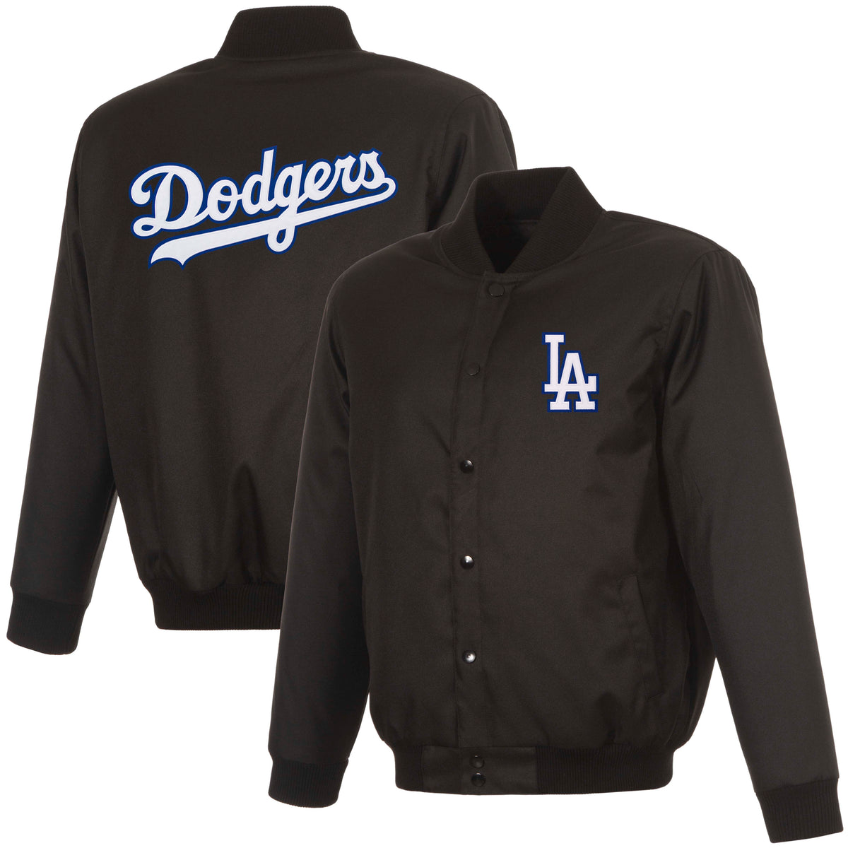 MLB Los Angeles Dodgers JH Design Poly-Twill Jacket- Black