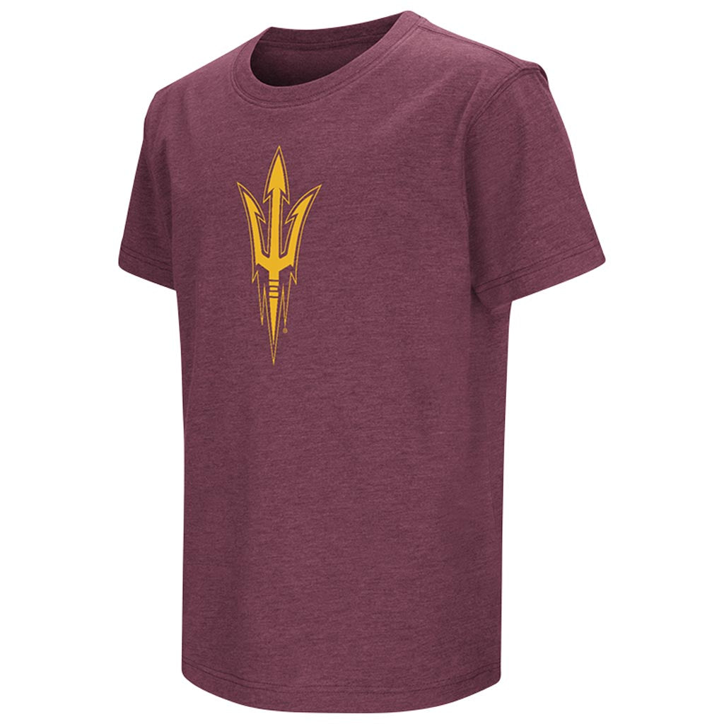 NCAA Arizona State Sun Devils Youth Colosseum Fork Tee - Maroon