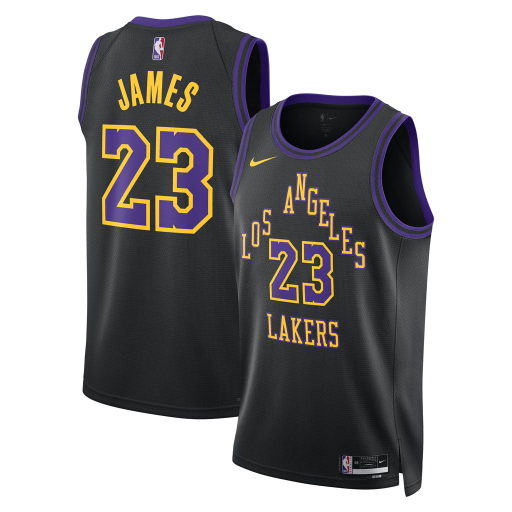 NBA Los Angeles Lakers LeBron James Nike 2025-26 City Edition Swingman Jersey - Black
