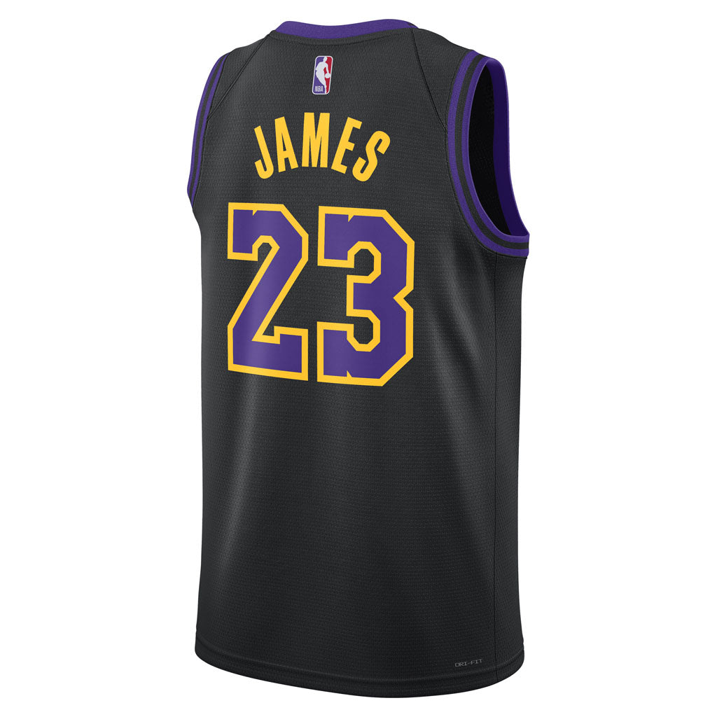 NBA Los Angeles Lakers LeBron James Nike 2025-26 City Edition Swingman Jersey - Black