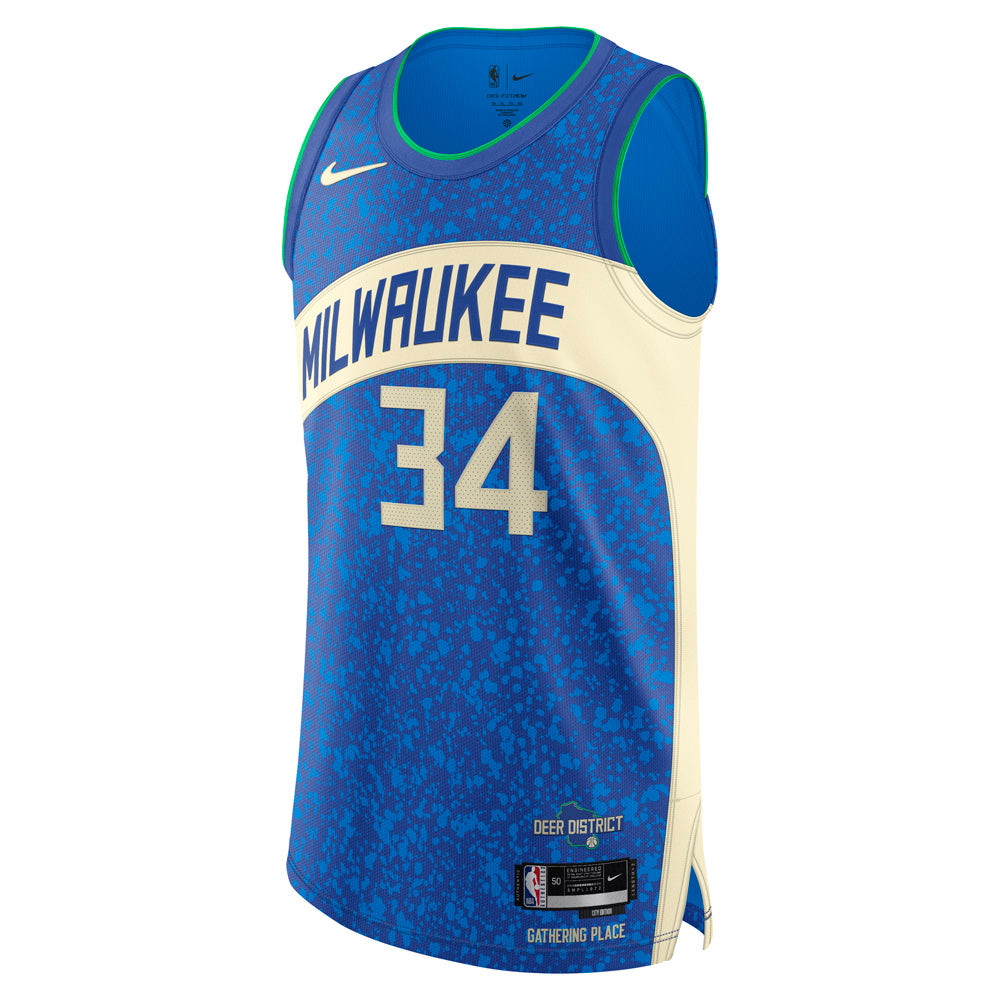 NBA Milwaukee Bucks Giannis Antetokounmpo Nike 2023/24 City Edition Authentic Jersey