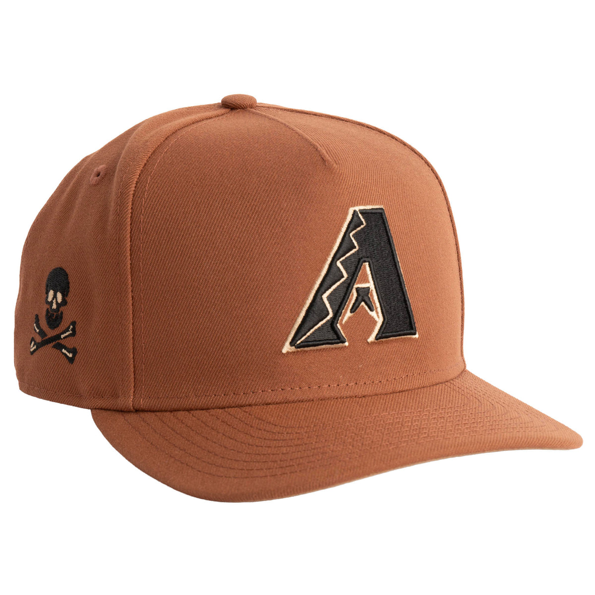 MLB Arizona Diamondbacks New Era Primary Jolly Roger 9FIFTY A-Frame Snapback Hat- Brown