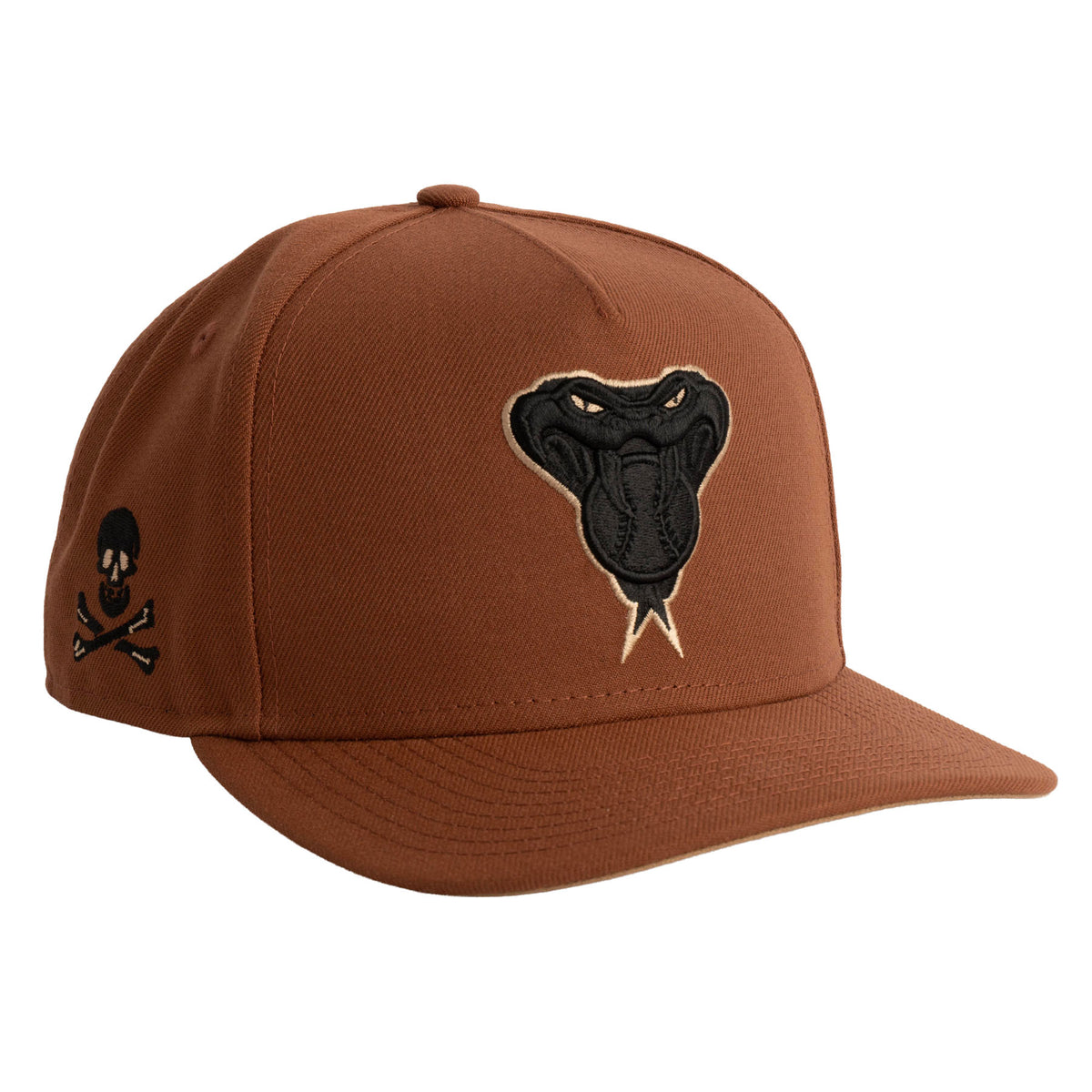 MLB Arizona Diamondbacks New Era Snake Jolly Roger 9FIFTY A-Frame Snapback Hat- Brown