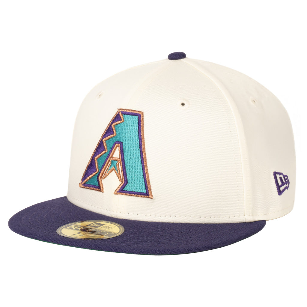 MLB Arizona Diamondbacks New Era Two-Tone Chrome 59FIFTY Fitted Hat - Cream
