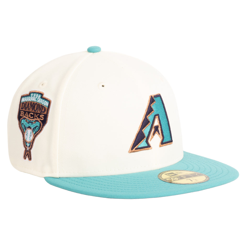 MLB Arizona Diamondbacks New Era Two-Tone Team Under Visor 59FIFTY Fitted Hat - Cream