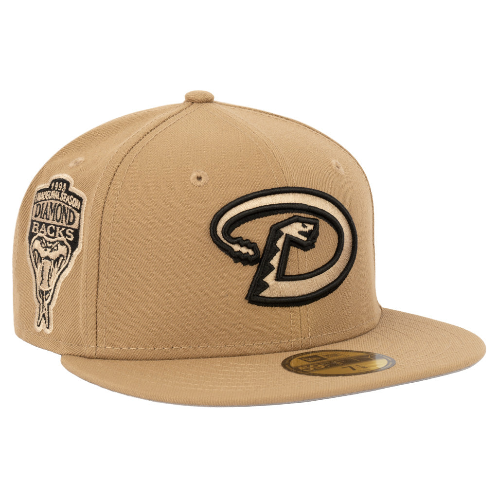MLB Arizona Diamondbacks New Era Throwback Mocha 59FIFTY Fitted Hat - Khaki