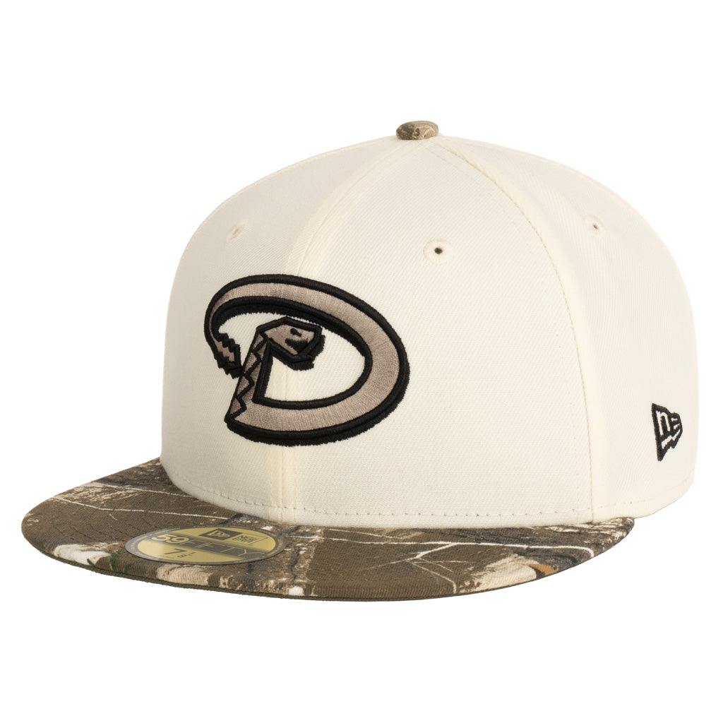 MLB Arizona Diamondbacks New Era Real Tree Two-Tone 59FIFTY Fitted Hat- Cream