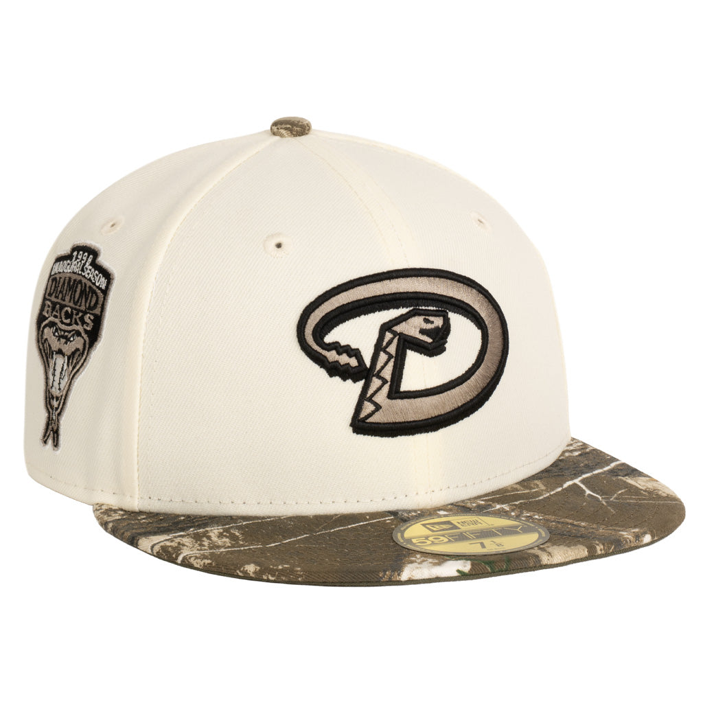 MLB Arizona Diamondbacks New Era Real Tree Two-Tone 59FIFTY Fitted Hat- Cream