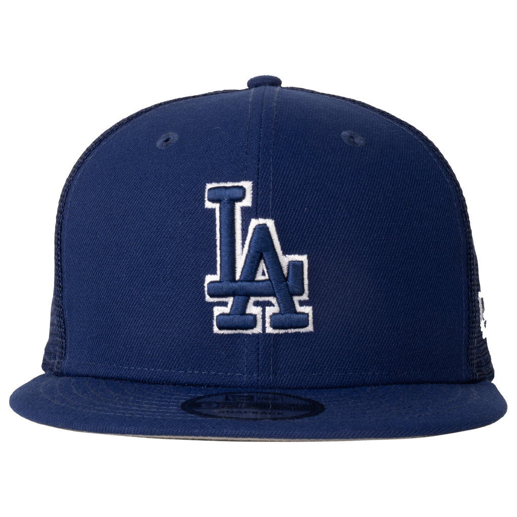 MLB Los Angeles Dodgers New Era Shadowline 9FIFTY Snapback Trucker Hat - Blue