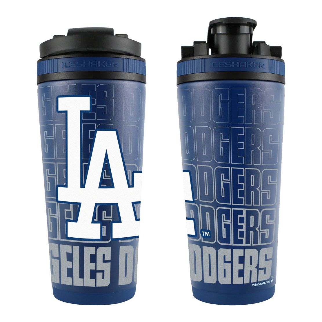 MLB Los Angeles Dodgers Ice Shaker 26oz 4D Elements Stainless Steel Ice Shaker