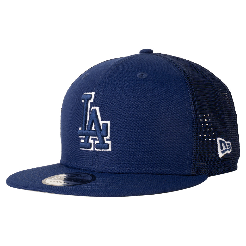 MLB Los Angeles Dodgers New Era Shadowline 9FIFTY Snapback Trucker Hat - Blue