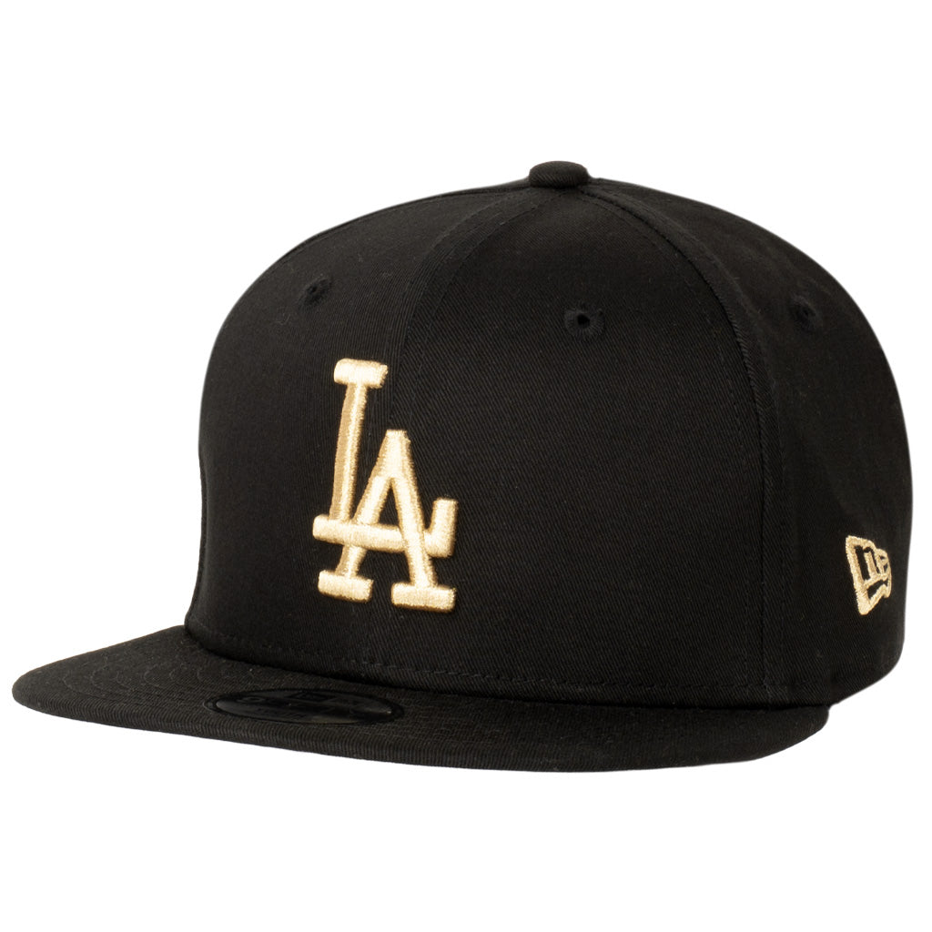 MLB Los Angeles Dodgers Youth New Era Black & Gold 9FIFTY Snapback Hat - Black