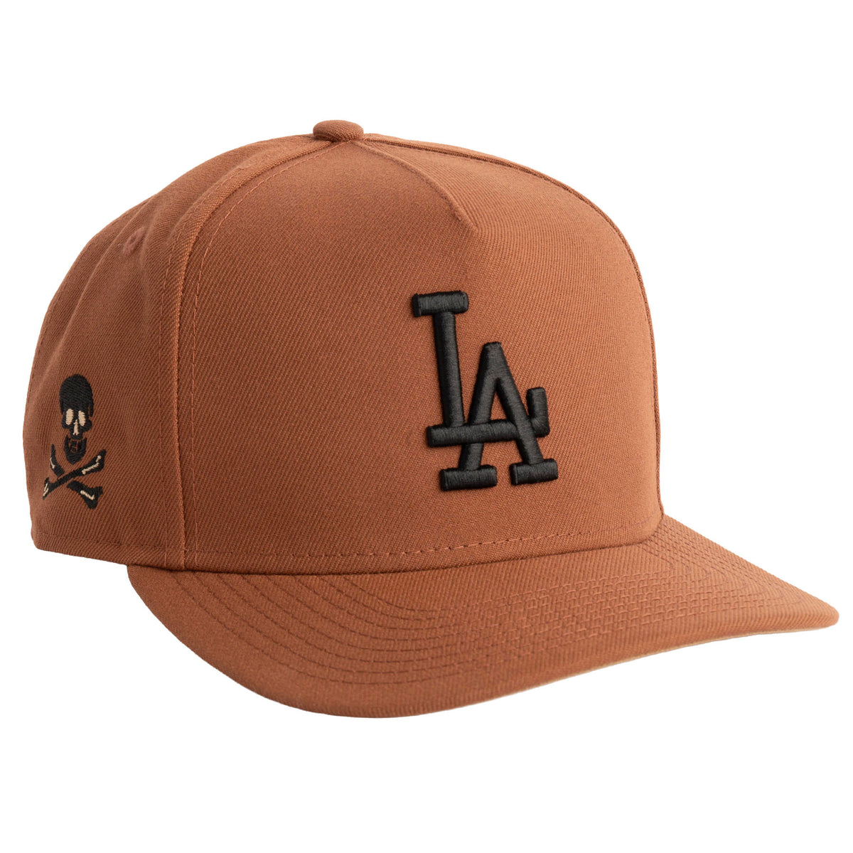 MLB Los Angeles Dodgers New Era Jolly Roger 9FIFTY A-Frame Snapback Hat- Brown