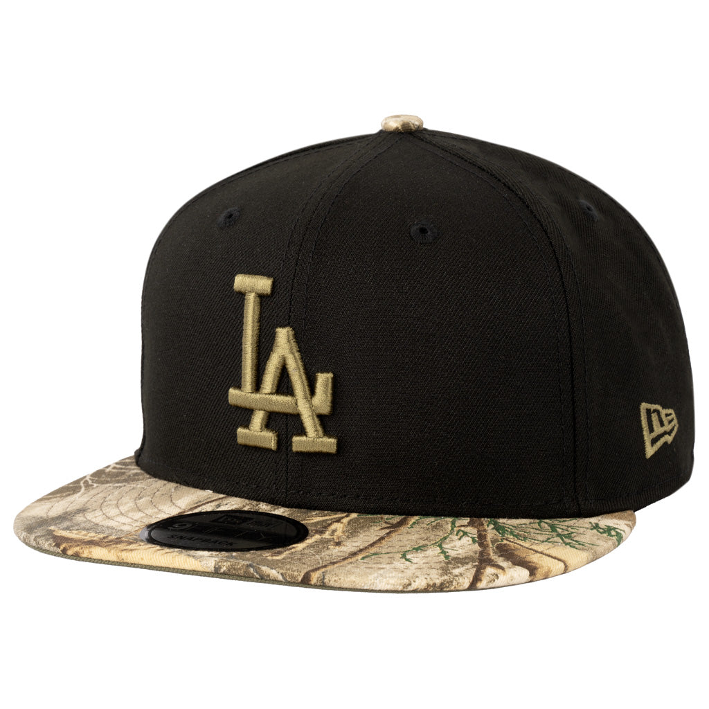 MLB Los Angeles Dodgers New Era Two-Tone Real Tree Shadow 9FIFTY Snapback Hat - Black