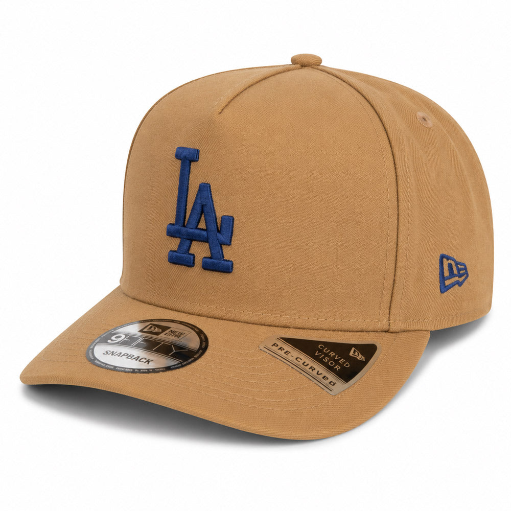 MLB Los Angeles Dodgers New Era Khaki 9FIFTY A-Frame Snapback Hat - Khaki