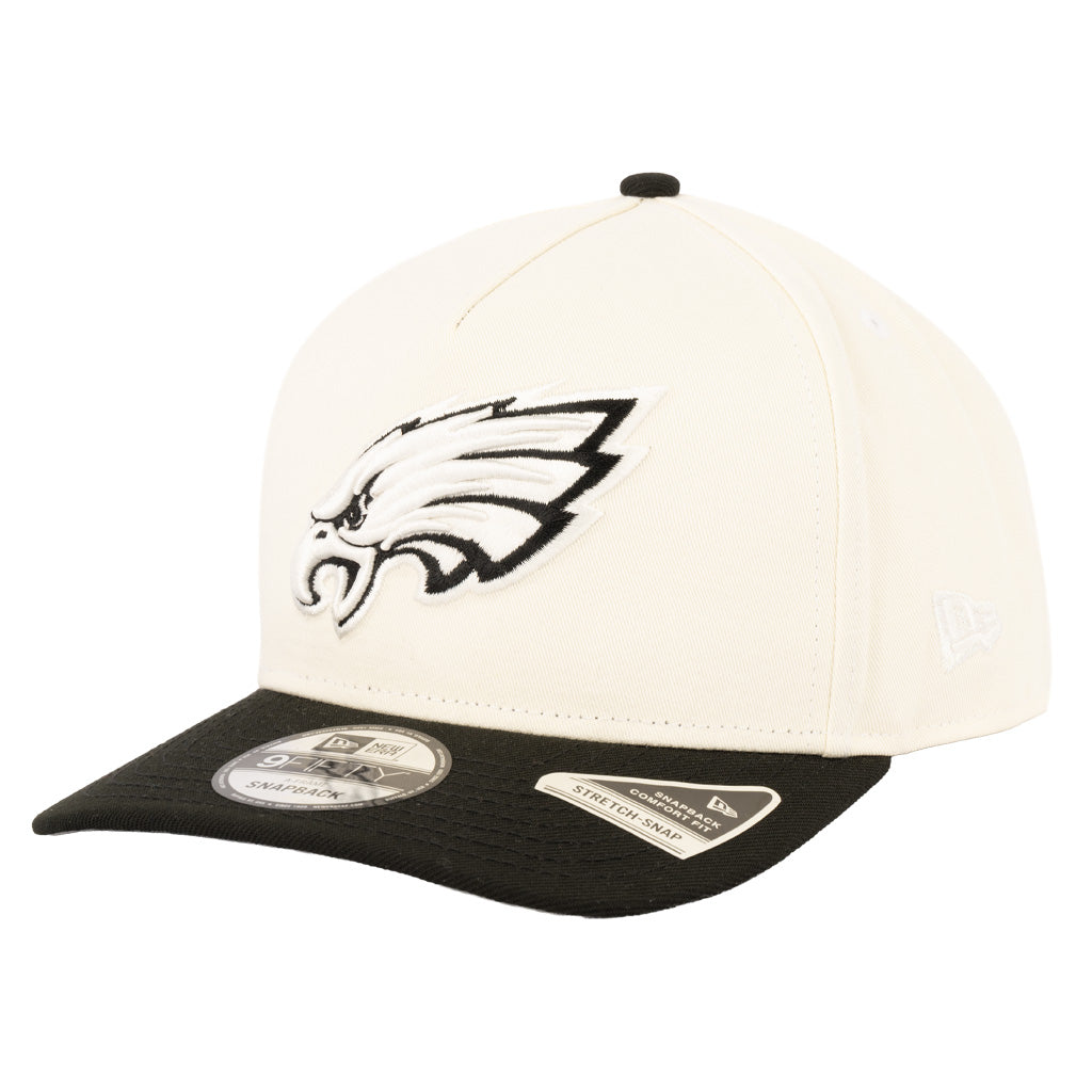 NFL Philadelphia Eagles New Era Two-Tone Classified 9FIFTY A-Frame Snapback Hat - Cream