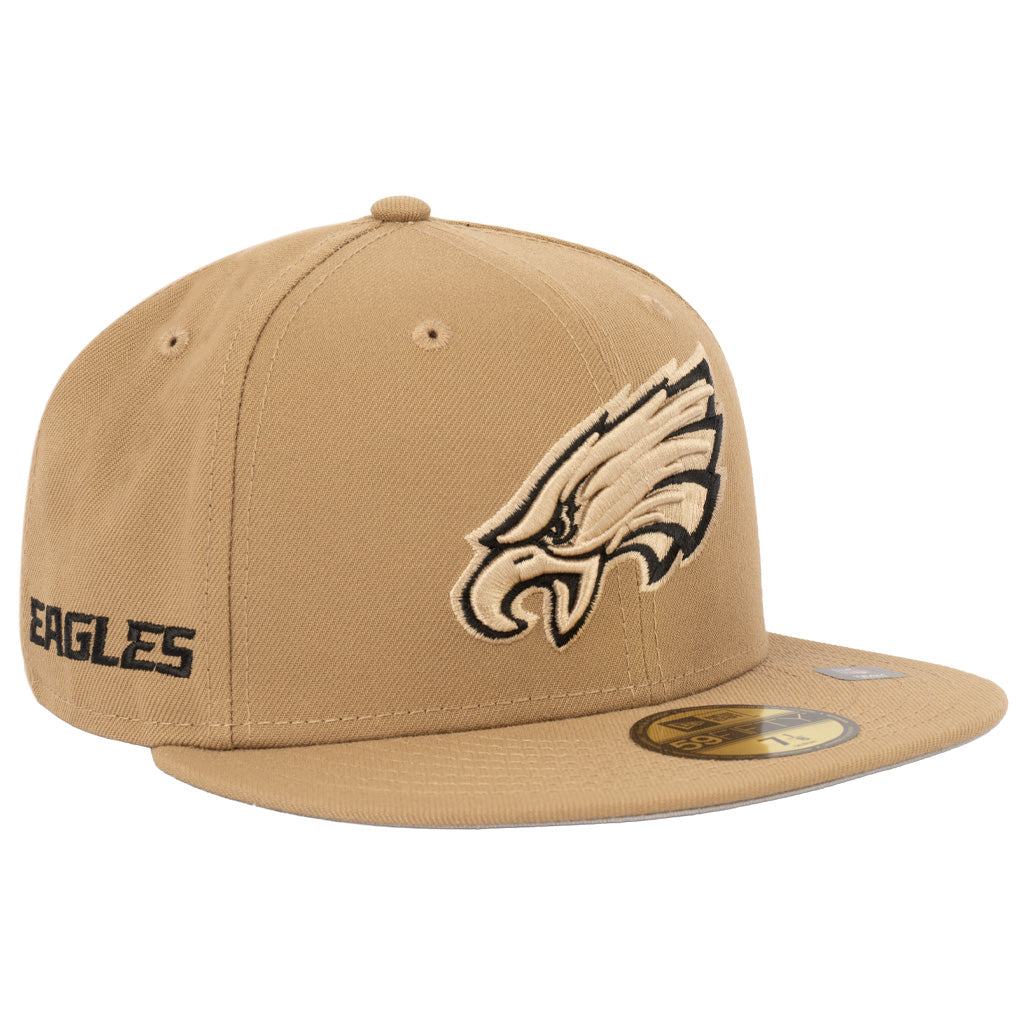 NFL Philadelphia Eagles New Era Mocha 59FIFTY Fitted Hat - Khaki