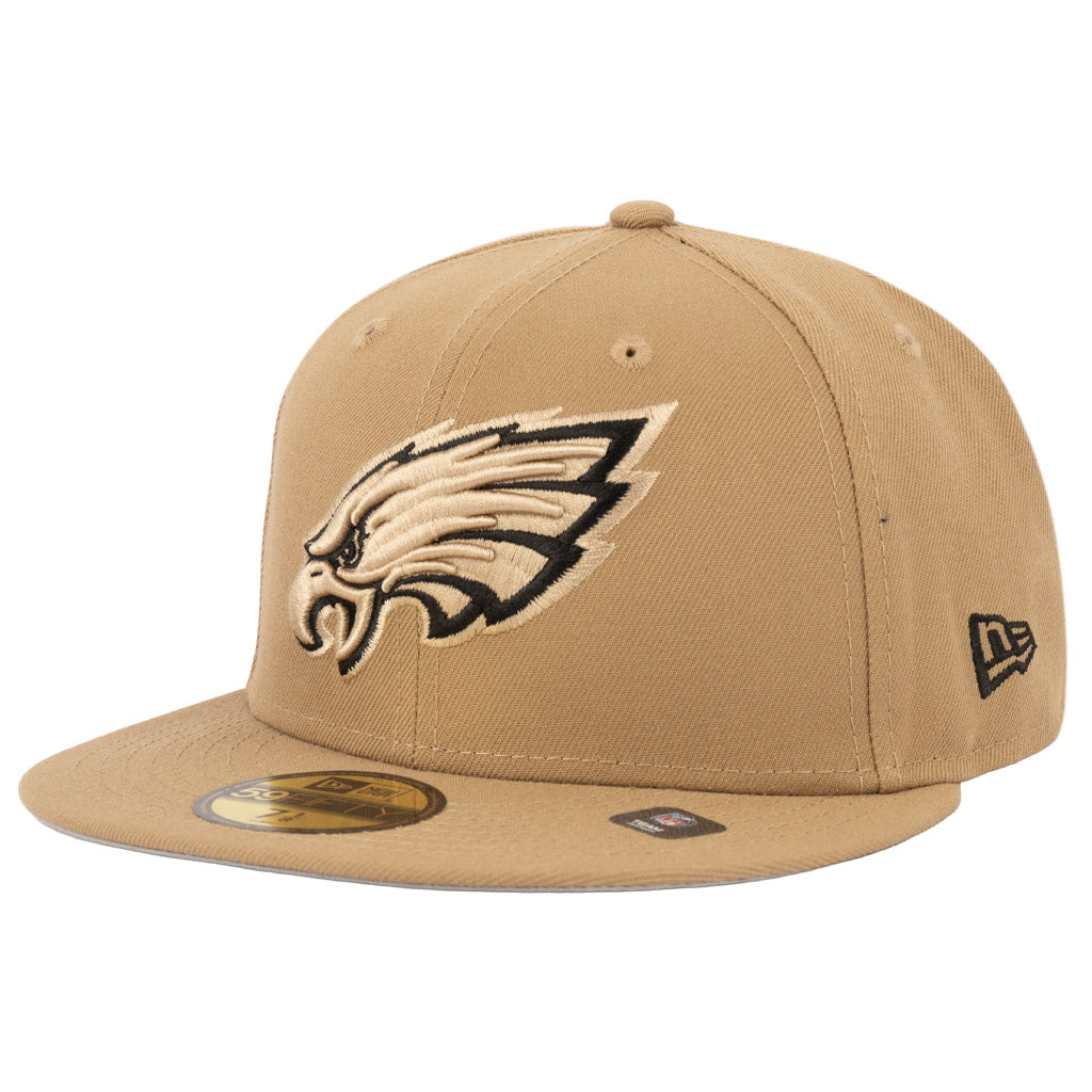 NFL Philadelphia Eagles New Era Mocha 59FIFTY Fitted Hat - Khaki