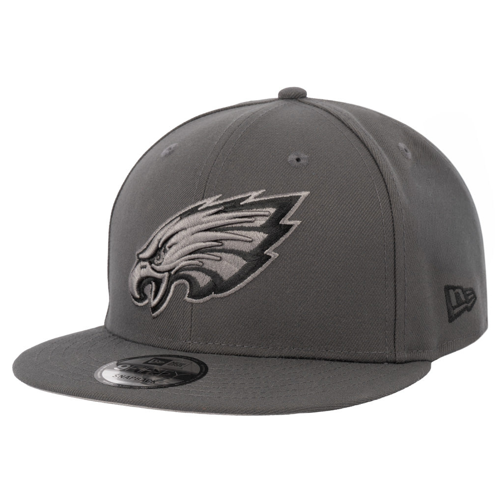 NFL Philadelphia Eagles New Era Gray Prestige 9FIFTY Snapback Hat - Graphite