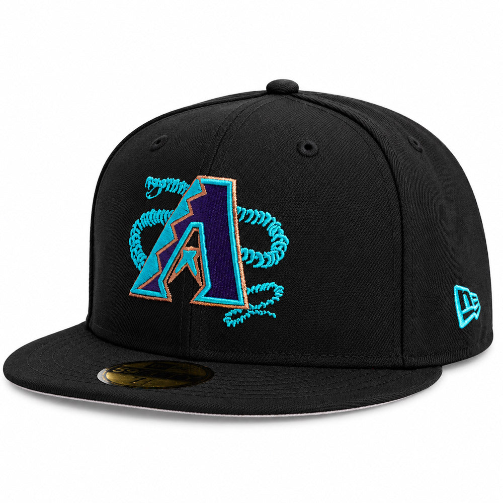 MLB Arizona Diamondbacks New Era Midnight Venom 59FIFTY Fitted Hat- Black