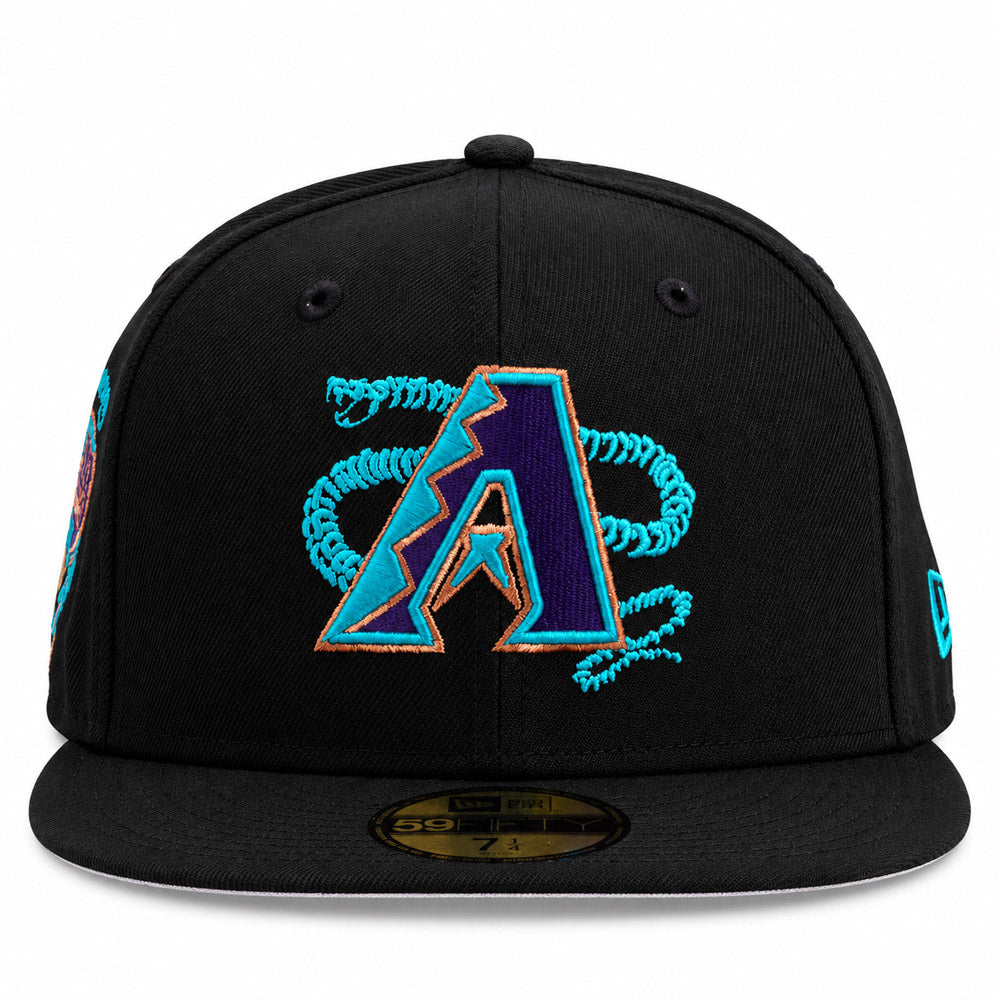 MLB Arizona Diamondbacks New Era Midnight Venom 59FIFTY Fitted Hat- Black