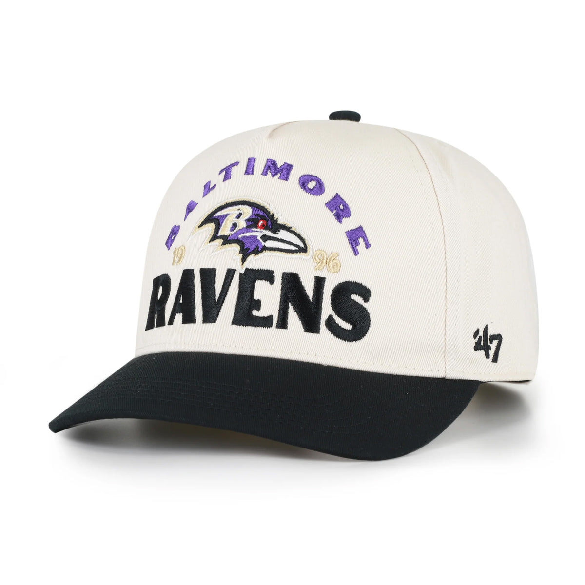 NFL Baltimore Ravens '47 Arcitext Hitch Slouch Adjustable Hat- Cream