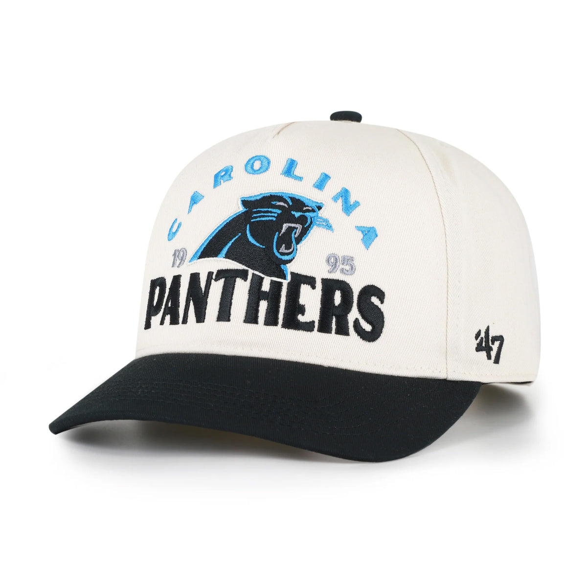 NFL Carolina Panthers '47 Arcitext Hitch Slouch Adjustable Hat- Cream