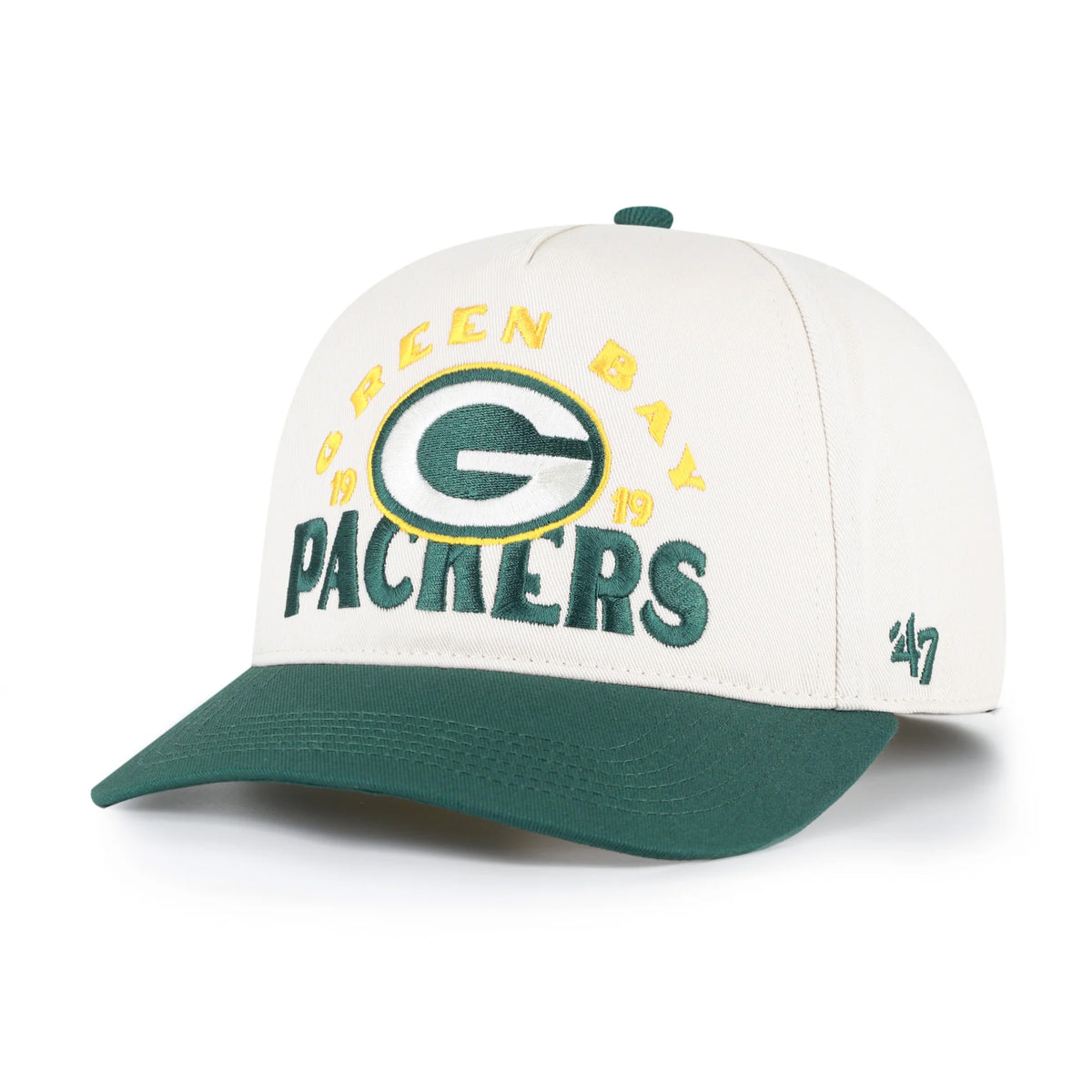 NFL Green Bay Packers '47 Arcitext Hitch Slouch Adjustable Hat- Cream