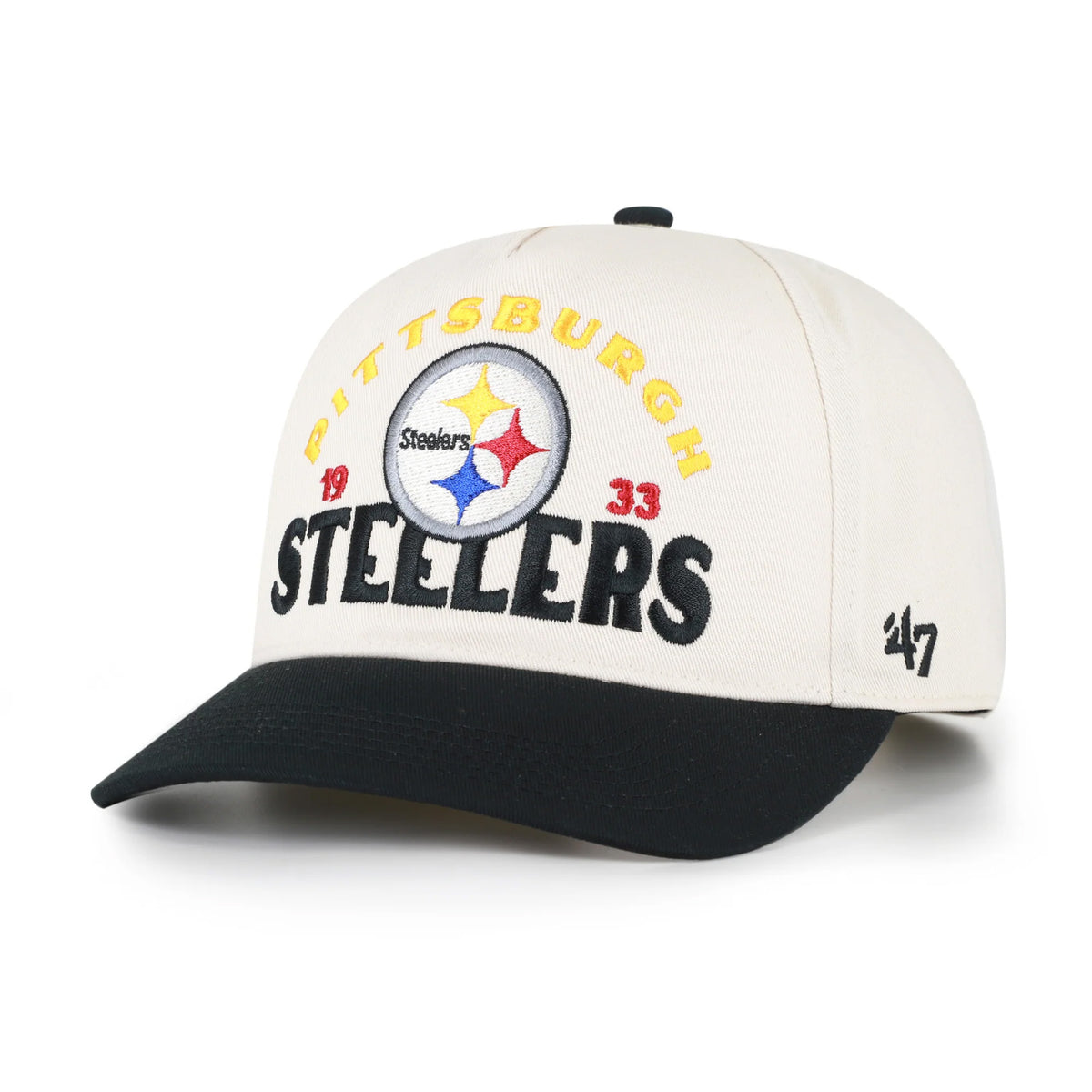 NFL Pittsburgh Steelers '47 Arcitext Hitch Slouch Adjustable Hat- Cream