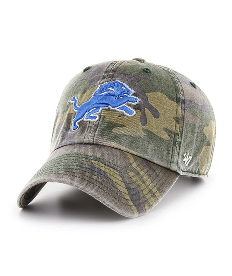 NFL Detroit Lions '47 Camo Clean Up Adjustable Hat- Camo