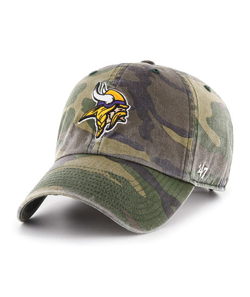 NFL Minnesota Vikings '47 Camo Clean Up Adjustable Hat- Camo