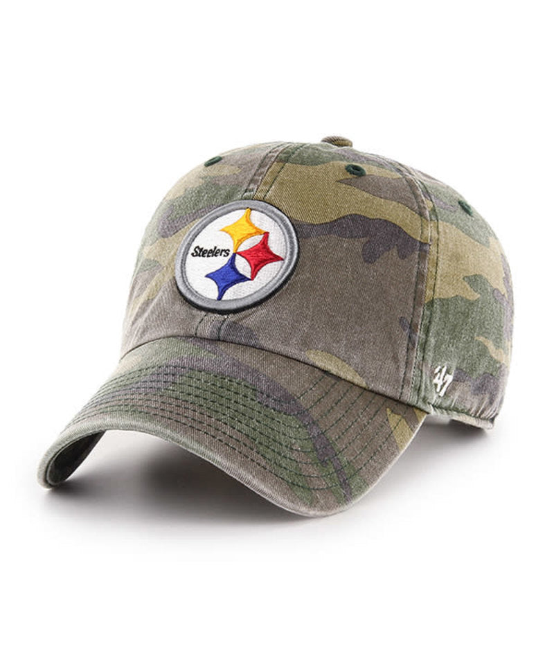 NFL Pittsburgh Steelers '47 Camo Clean Up Adjustable Hat- Camo