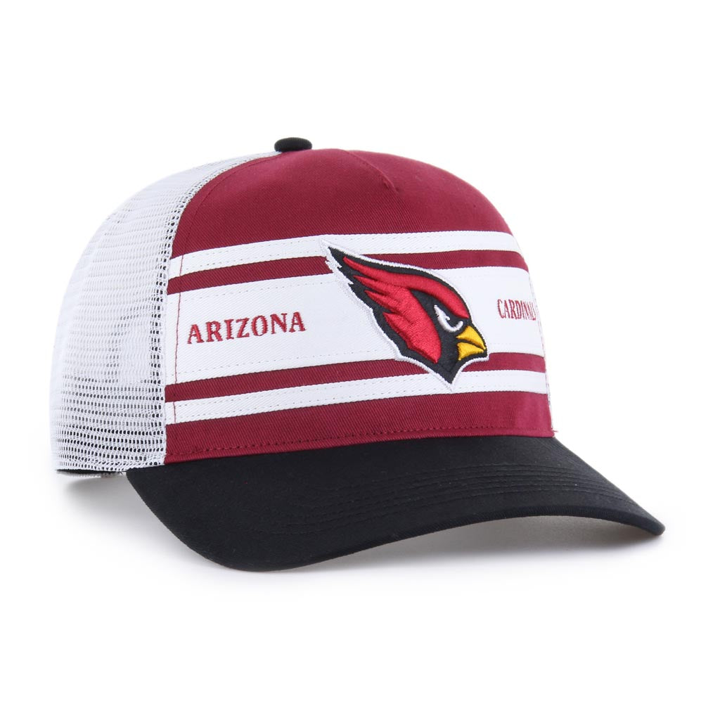 NFL Arizona Cardinals '47 Double Header Stripe Hitch Snapback Trucker Hat - Red