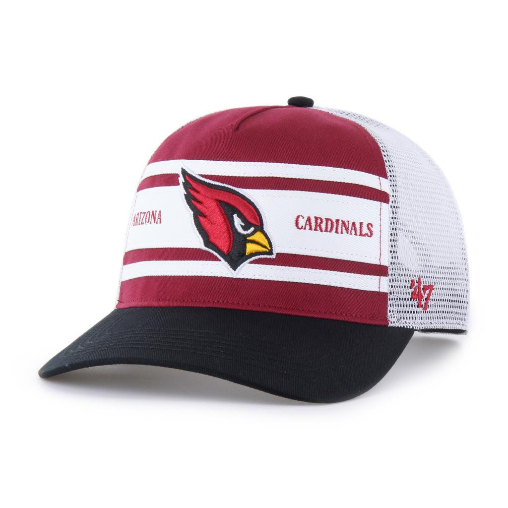 NFL Arizona Cardinals '47 Double Header Stripe Hitch Snapback Trucker Hat - Red
