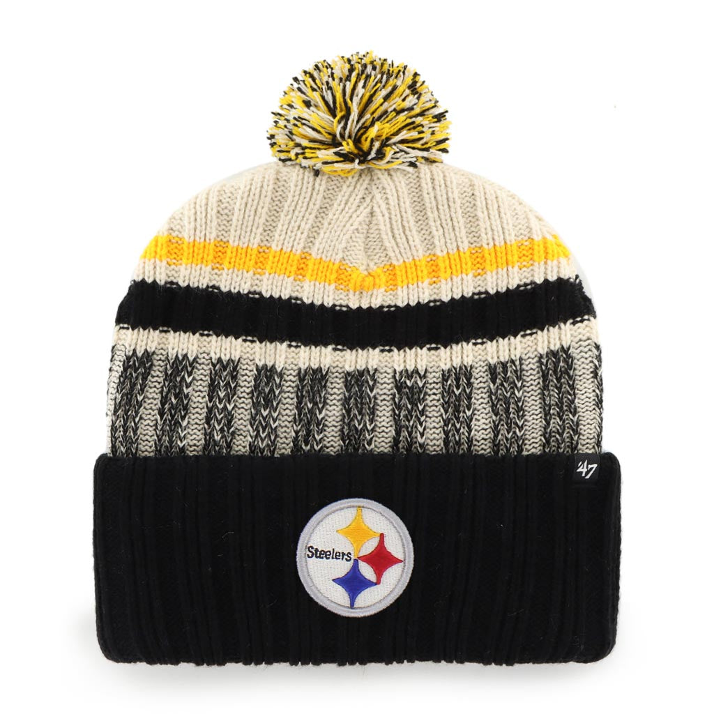 NFL Pittsburgh Steelers '47 Long Range Cuff Knit Hat - Black