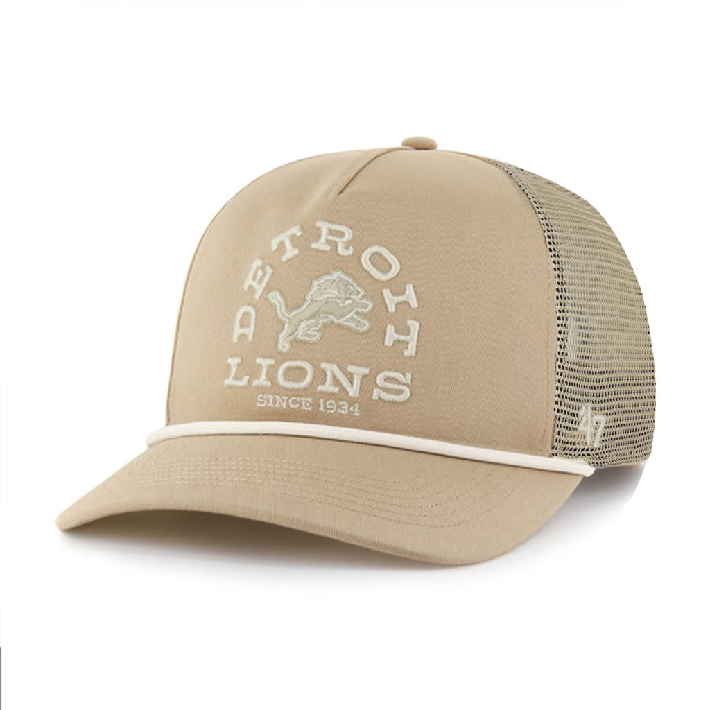 NFL Detroit Lions Nike Ranchero Mesh Hitch Snapback Trucker Hat - Khaki