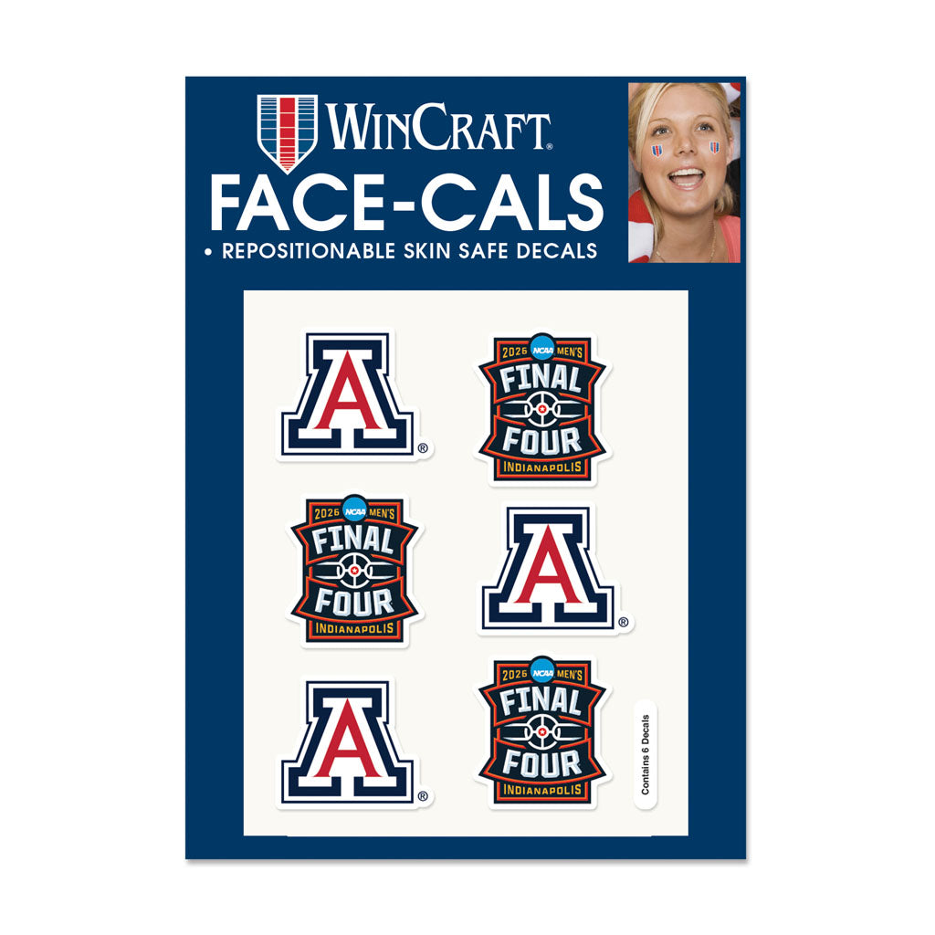 NCAA Arizona Wildcats WinCraft 2026 Final Four 6 Pack Face Cals