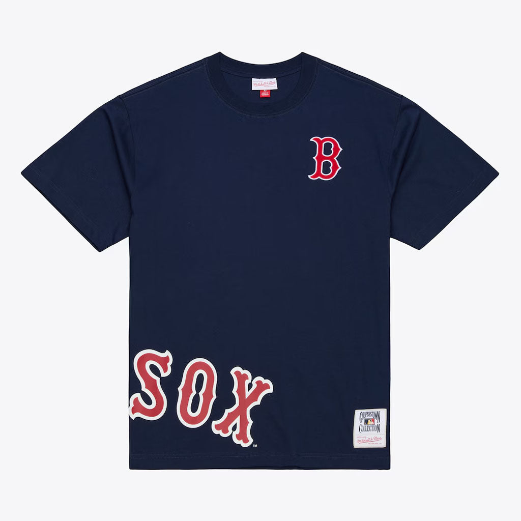 MLB Boston Red Sox Mitchell & Ness Playoff Win Premium T-Shirt - Navy